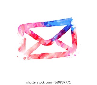 Grunge email icon design vector element.