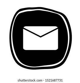 Grunge e-mail icon. letter envelope