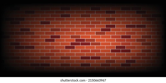Grunge, empty background brick wall side view. Funny vector block stone for texture banner or wallpaper. Urban sign. Building brick pattern, seamless. Background for home or office. Brickwall.