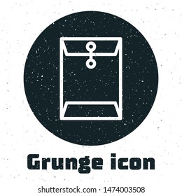 Grunge Envelope icon isolated on white background. Email message letter symbol.  Vector Illustration