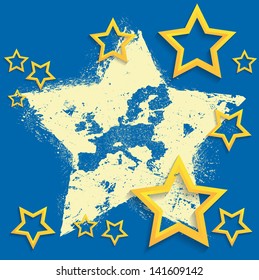 Grunge European union map