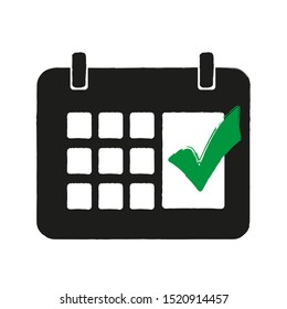 Grunge event schedule vector icon