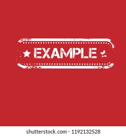 Grunge example rubber seal stamp