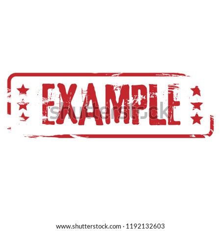 Grunge example rubber seal stamp