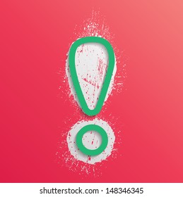 Grunge exclamation mark background