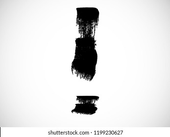 Grunge exclamation mark . vector