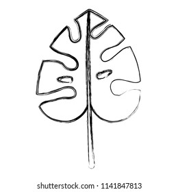 grunge exotic leaf design botany style
