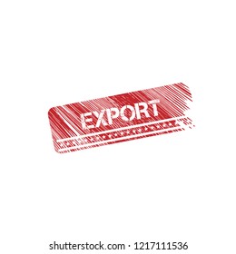 grunge export emblem, label, badge, logo, icon.