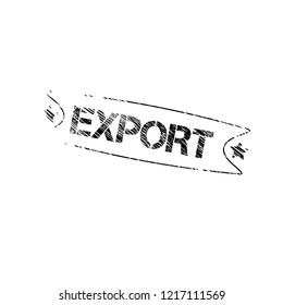 grunge export emblem, label, badge, logo, icon.