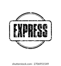 Vector de Plantilla de diseño de sello de goma grunge express