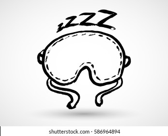 Grunge eye mask icon