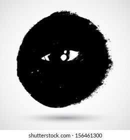 Grunge eye. Vector background for banners and presentations