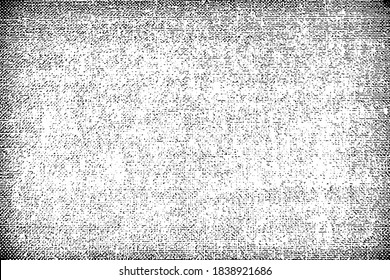 Grunge Textur mit einer kleinen Vignette. Einfarbiger Halbtonhintergrund einer rauen Leinwand mit Flecken, Punkten und Korn. Vorlage überlagern. Vektorgrafik