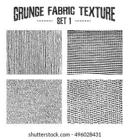 Grunge fabric textures set 1. Vector backgrounds.