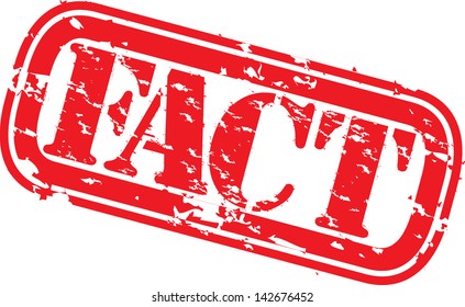 Grunge fact rubber stamp, vector illustration