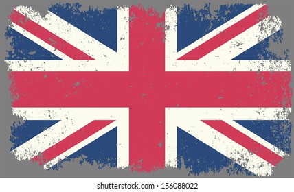 Grunge Faded Flag Great Britain Stock Vector (Royalty Free) 156088022 ...