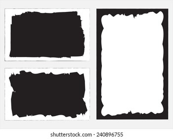 Grunge fame set.Vector template.