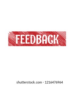 grunge Feedback rubber stamp, emblem, label, badge. vintage stamp. 