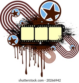 grunge film background for text (vector)