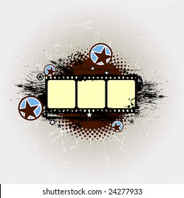 grunge film background for text (vector)