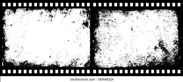 grunge film frames with transparent space insert for picture or text