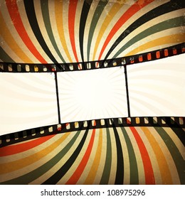 Grunge film strip background. Vector, EPS10