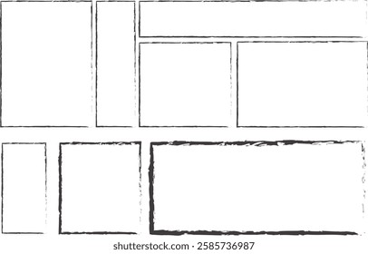 Grunge film strip frame vector illustration