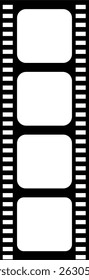 Grunge film strips collection. Old retro cinema movie strip video recording. Vector