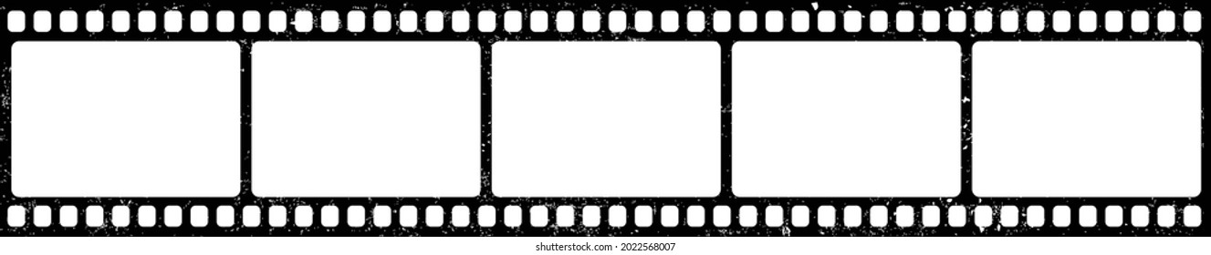 Grunge film strips retro cinema movie vector