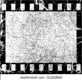 Grunge Filmstrip Border Frame . Photo Album.