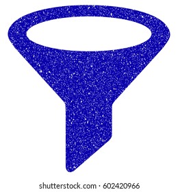 Grunge Filter rubber seal stamp watermark. Icon symbol with grunge design and dirty texture. Unclean vector blue emblem.