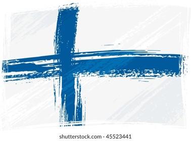 Grunge Finland flag
