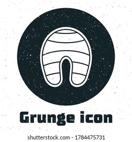 Grunge Fish steak icon isolated on white background. Monochrome vintage drawing. Vector.
