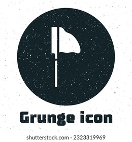 Grunge Fishing net with fish icon isolated on white background. Monochrome vintage drawing. Vector