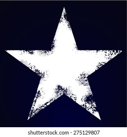 Grunge five pointed star