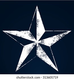 Grunge five pointed star