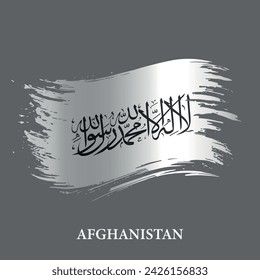 Grunge flag of Afghanistan, brush stroke vector background 