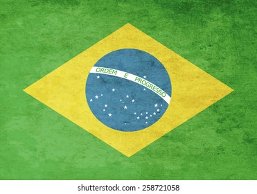 Grunge Flag Of Brazil