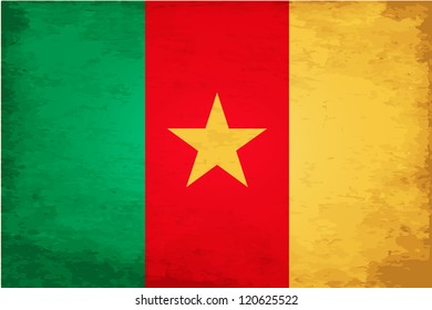 Grunge Flag of Cameroon