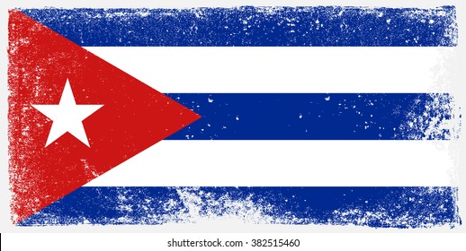 Grunge flag of Cuba.