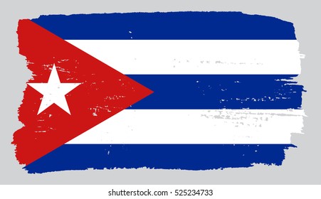 Grunge flag of Cuba.Vintage Cuban flag.Vector.