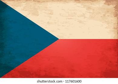 Grunge Flag of Czech Republic