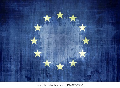 Grunge Flag Of Europe