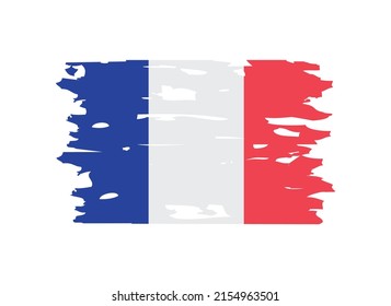 Grunge flag of France.Vintage French flag.