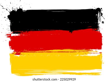 Grunge flag of Germany Bundesflagge und Handelsflagge