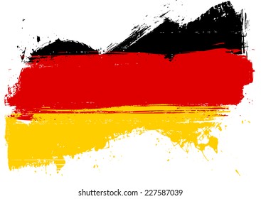 Grunge flag of Germany Bundesflagge und Handelsflagge