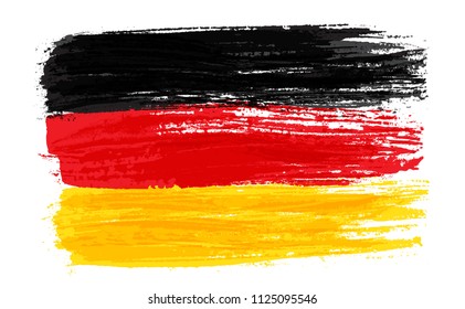 Grunge flag of Germany.Vector  German flag.