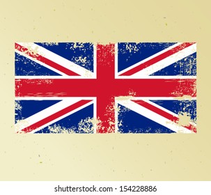 Grunge flag of Great Britain