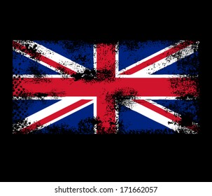 Grunge flag of Great Britain