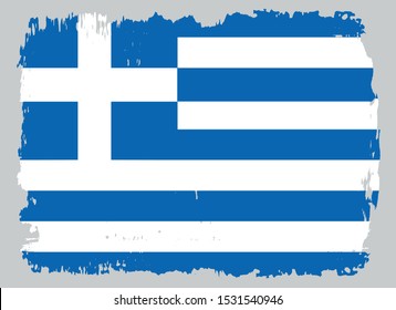 Grunge flag of Greece.Grunge Greek Flag.